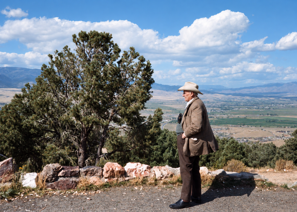 Jack Davies in the American West, during one of his visits to the United States.